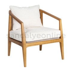 Tosto Ahşap Hazeranlı Berjer - Sandalye Online