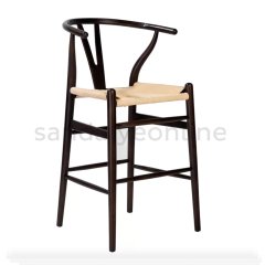 Wishbone Wooden Bar Chair Black Lacquer