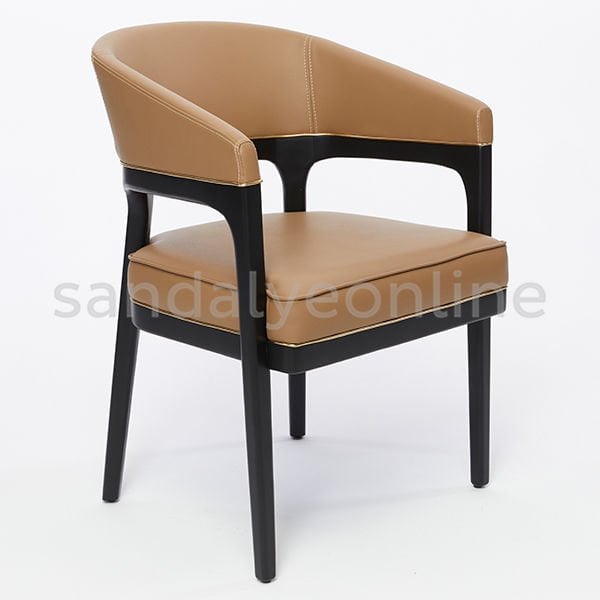 Pyson Upholstered Wooden Chair Restaurant Chairs - Sandalye Online