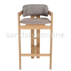 Odensa Ahşap Bar Sandalyesi