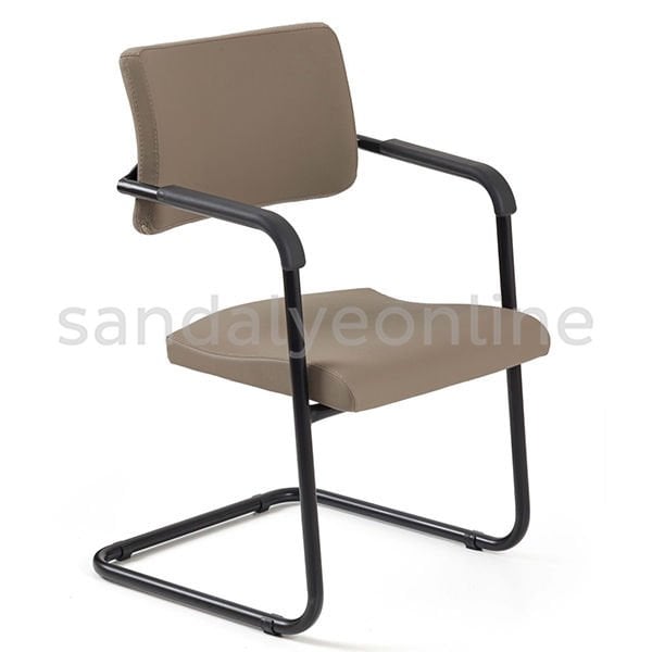 Lester Deri Misafir Bekleme Sandalyesi