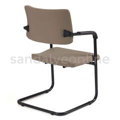 Lester Deri Misafir Bekleme Sandalyesi