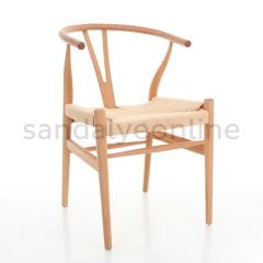 Wishbone Ahşap Sandalye - Naturel - Sandalye Online