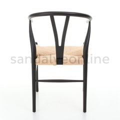Wishbone Ahşap Sandalye - Siyah