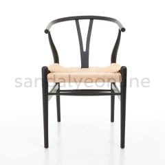 Wishbone Ahşap Sandalye - Siyah