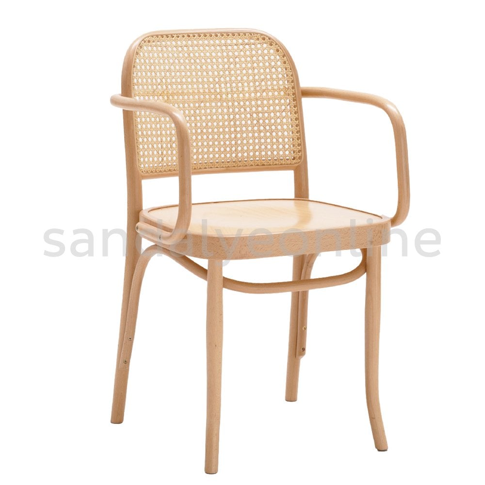 Lina Hazeranlı Kollu Ahşap Sandalye Sandalyeler - Sandalye Online