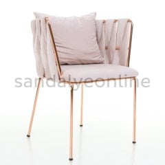 Rope Braided Veneer Dining Table Chair