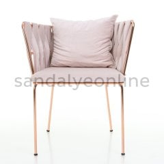 Rope Braided Veneer Dining Table Chair