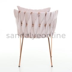 Rope Braided Veneer Dining Table Chair