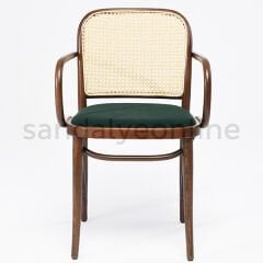 Lina Upholstered Wooden Chair with Armrests