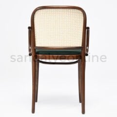 Lina Upholstered Wooden Chair with Armrests