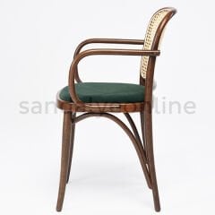 Lina Upholstered Wooden Chair with Armrests