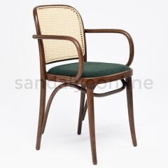 Lina Döşemeli Kolçaklı Ahşap Sandalye