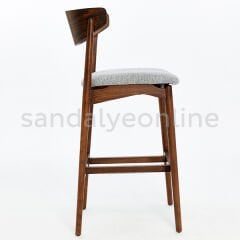 Nara Ahşap Bar Sandalyesi