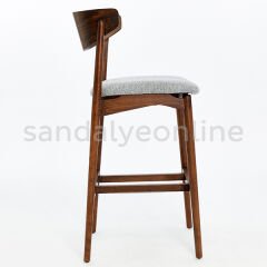 Nara Ahşap Bar Sandalyesi
