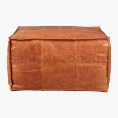 Cuover Leather Pouf Ottomans & Benches - Sandalye Online