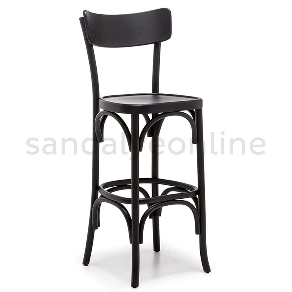 Selvi Ahşap Bar Sandalyesi