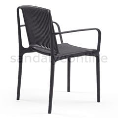 Nesse Polypropylene Chair with Armrest Anthracite