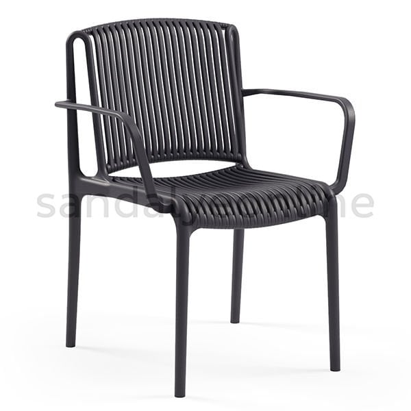 Nesse Polypropylene Chair with Armrest Anthracite