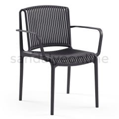 Nesse Polypropylene Chair with Armrest Anthracite