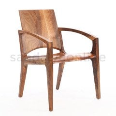Dublin Wooden Chair with Armrest - Sandalye Online