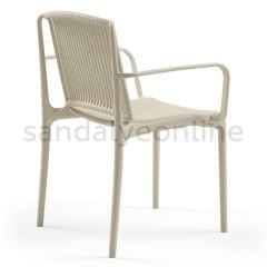 Nesse Armrest Polypropylene Chair Beige