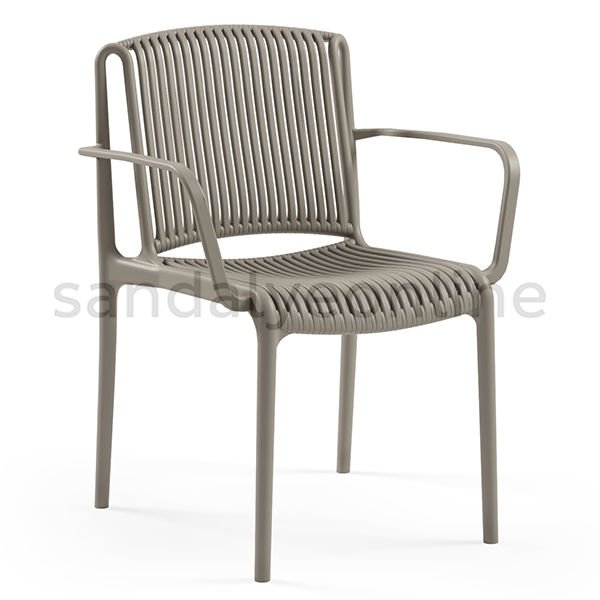 Nesse Armrest Polypropylene Chair Mink