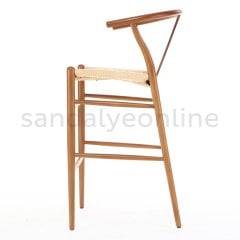 Wishbone Walnut Wood Bar Chair