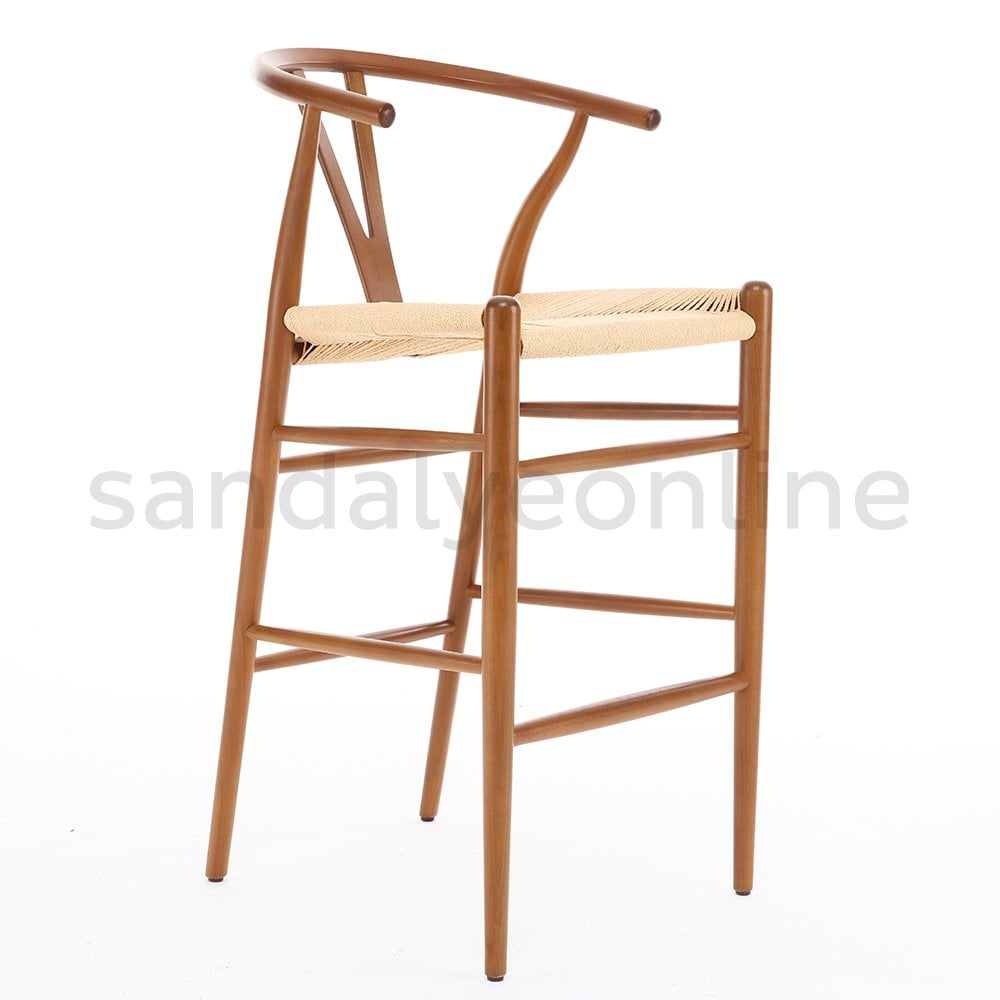 Wishbone Walnut Wood Bar Chair