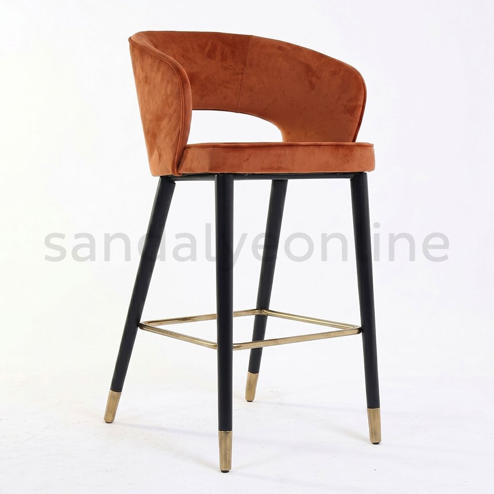 Luna Ahşap Bar Sandalyesi