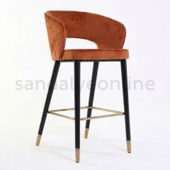 Luna Ahşap Bar Sandalyesi
