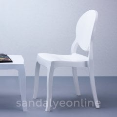 Elizabeth Beyaz Mutfak Sandalyesi