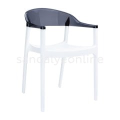 Carmen Black-Transparent Plastic Chair