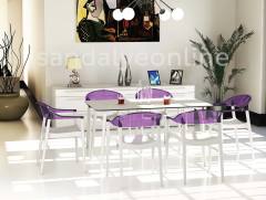 Carmen White Plastic Chair