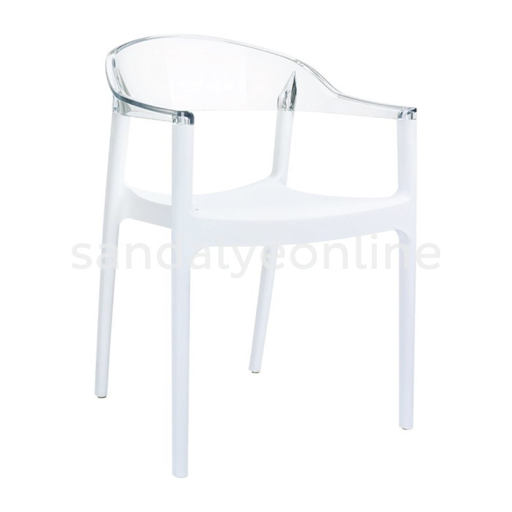 Carmen White-Transparent Plastic Chair