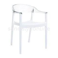 Carmen White-Transparent Plastic Chair