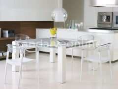 Carmen White-Transparent Plastic Chair