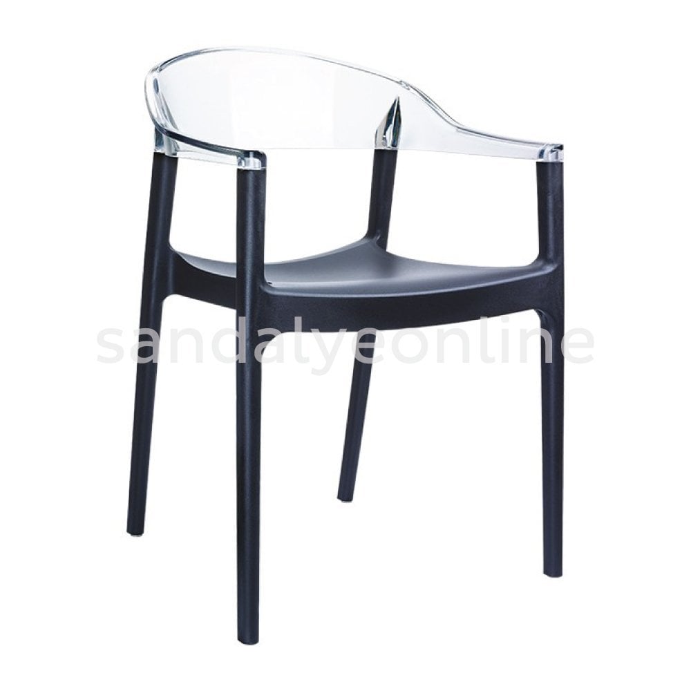 Carmen Black Plastic Chair