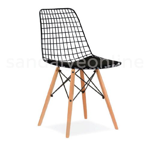 Roma Wooden Leg Wire Chair