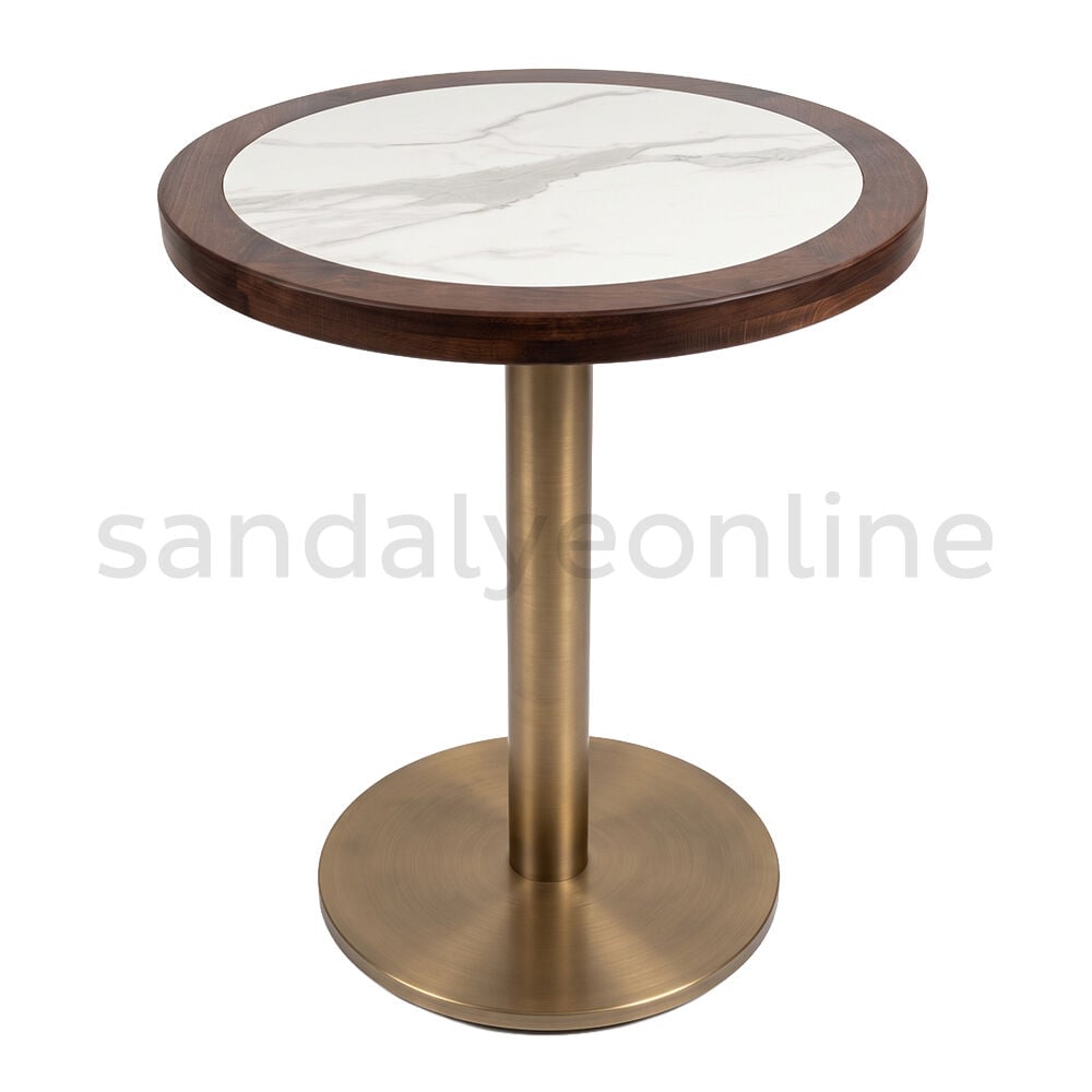 Lumen Wooden Framed Porcelain Cafe Table