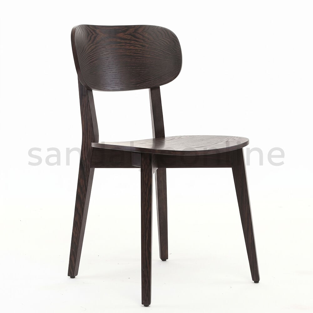 Benef Wenge Wooden Cafe Chair Wooden Chairs - Sandalye Online