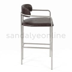 Lenox Mat Krom Bar Sandalyesi