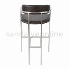 Lenox Mat Krom Bar Sandalyesi