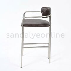 Lenox Mat Krom Bar Sandalyesi