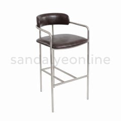 Lenox Mat Krom Bar Sandalyesi