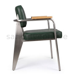 Ergo Matte Chrome Armchair Cafe Chairs - Sandalye Online