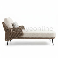 Lindos Rope-Woven Sun Lounger Sun Loungers - Sandalye Online