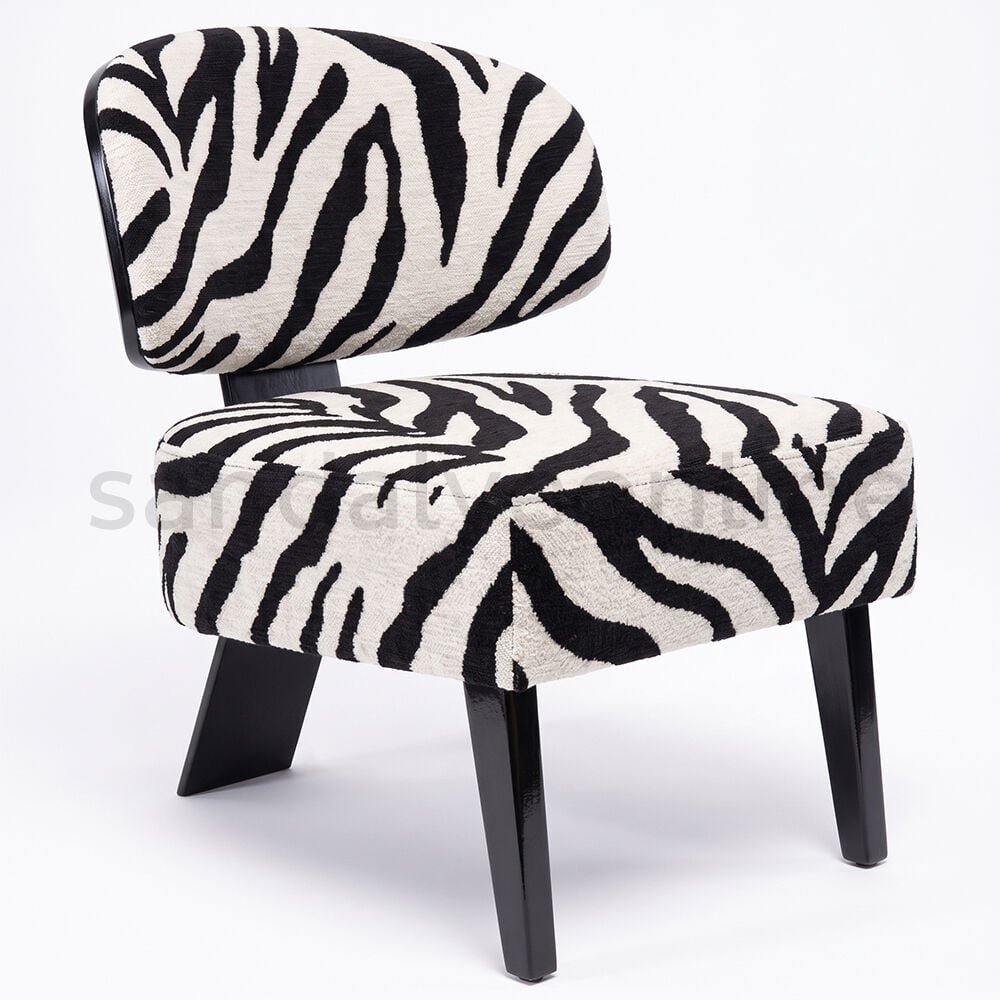 Luca Zebra-Pattern Armchair Armchairs - Sandalye Online