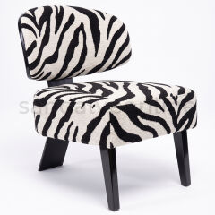 Luca Zebra-Pattern Armchair Armchairs - Sandalye Online