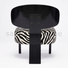 Luca Zebra-Pattern Armchair Armchairs - Sandalye Online